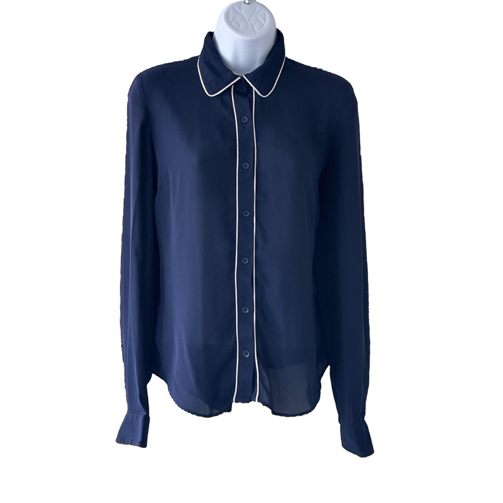 Forever 21 Navy Retro Blouse